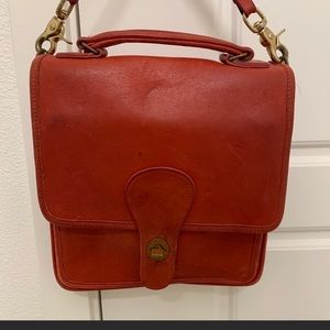 Vintage red coach bag